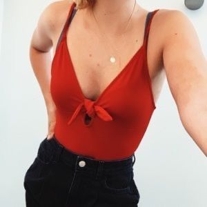 H&M Red Bodysuit